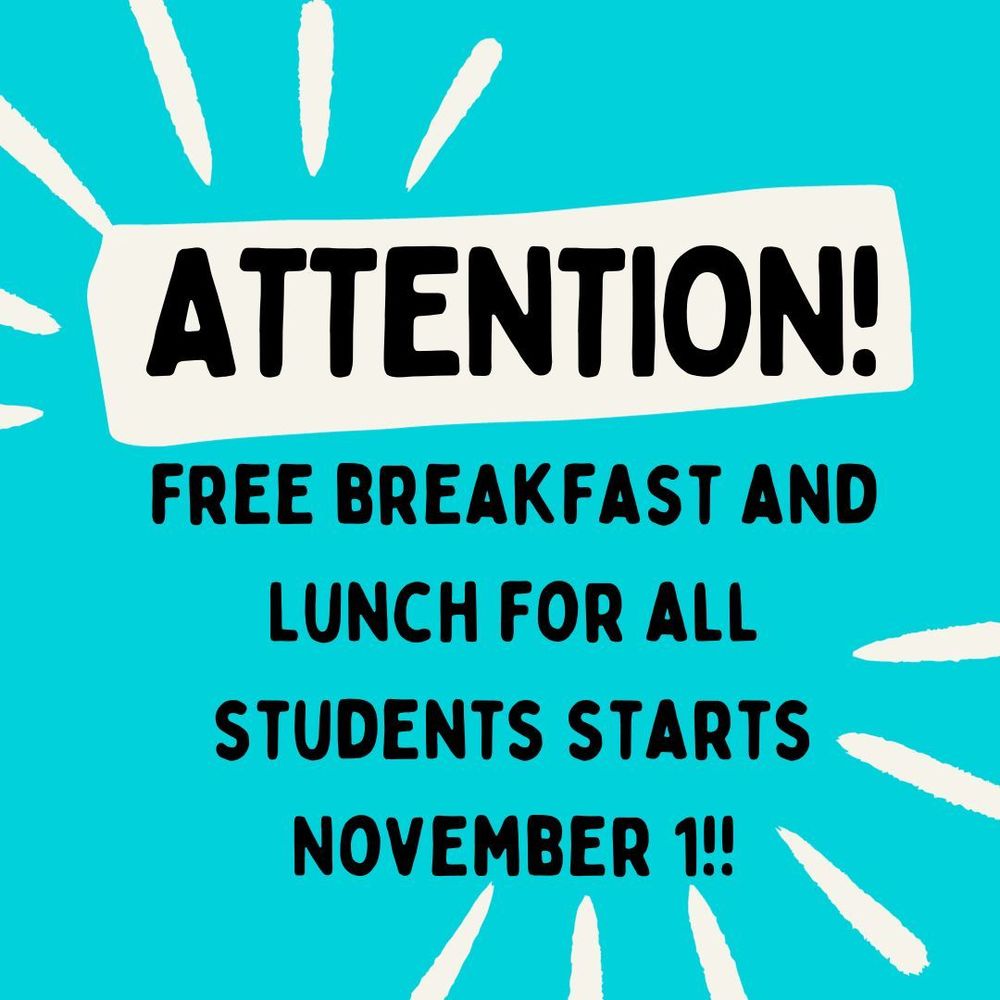 Free breakfast and lunch