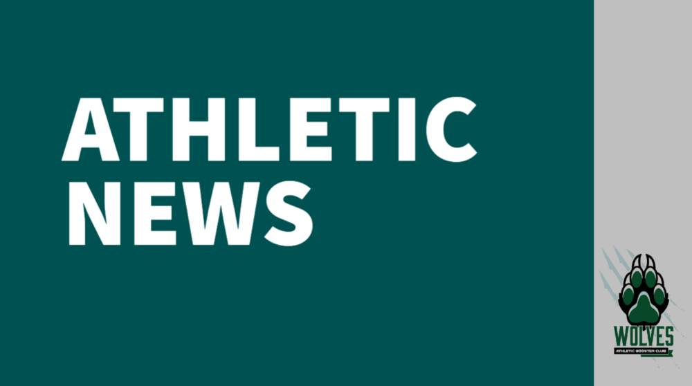 White text on a teal background reads Athletic News